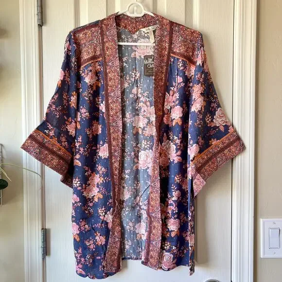 NWT Matilda Jane Olivia Chiffon Floral Kimono XS/S - Picture 2 of 9